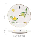 Assiette ceramique motif citron style mediterraneen cuisine