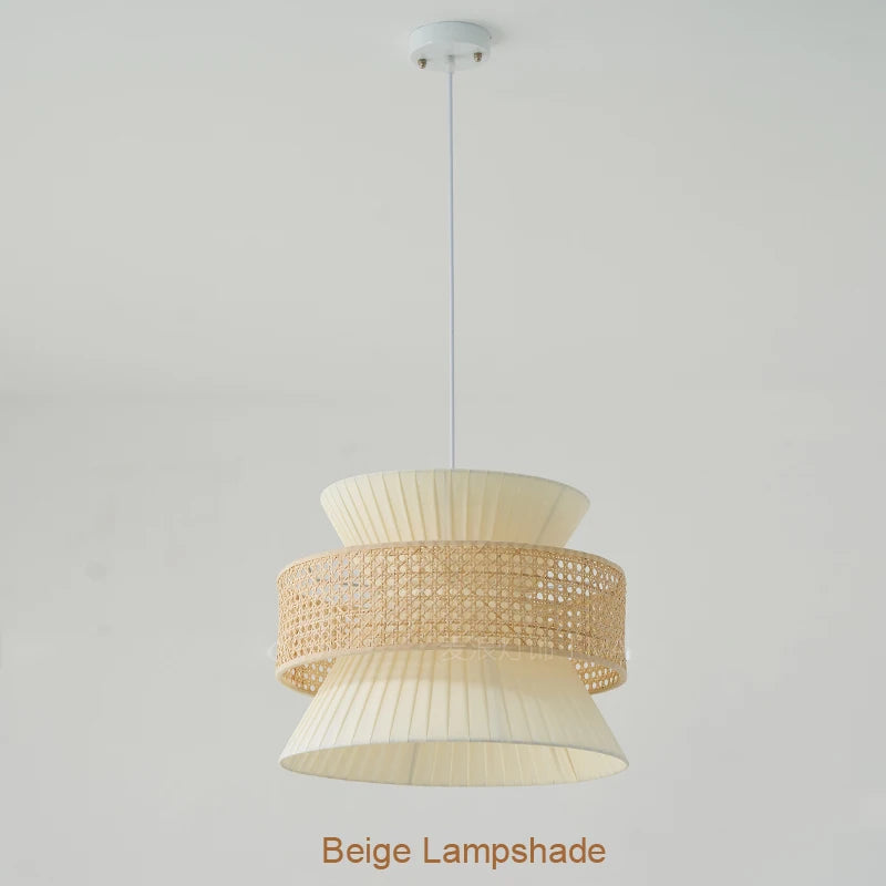 Lampe en rotin japonais Wabi Sabi - vue 5 sur 12