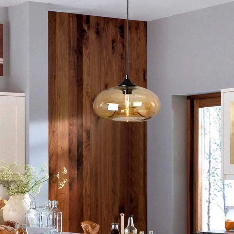 suspension modernes en verre pour restaurant bar boutique