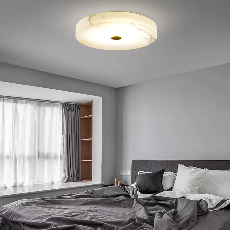 plafonnier led moderne en marbre naturel luminaire décoratif - vue 5 sur 19
