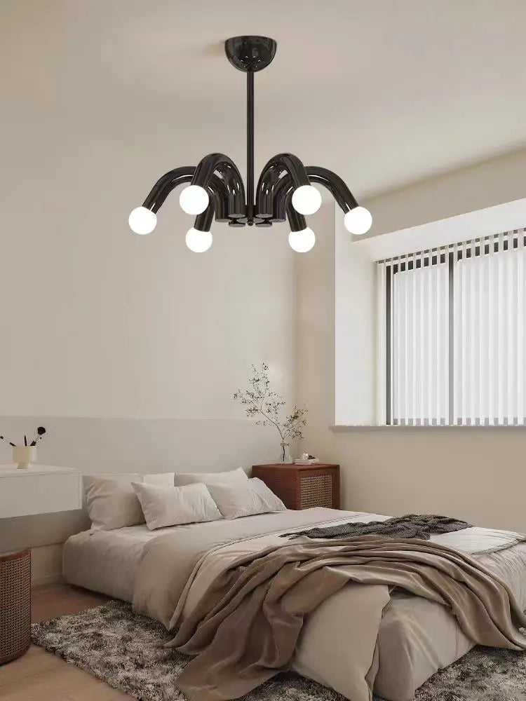 lustre métal en style art déco - vue 4 sur 8