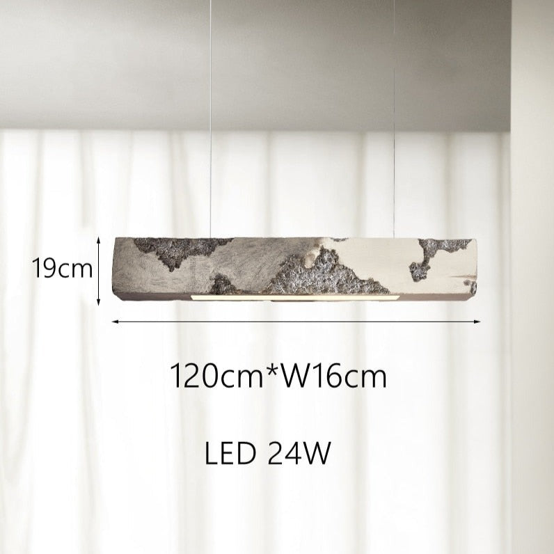 Lustre design longue rectangulaire avec touche coloré Hazel - vue 12 sur 15
