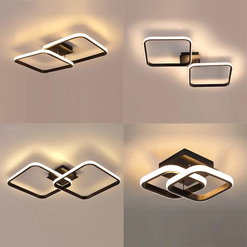 lustre led simple pour éclairage de plafond décoratif - vue 7 sur 23