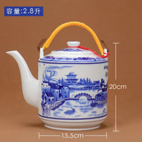 Théière céramique jingdezhen style chinois porcelaine grande capacité