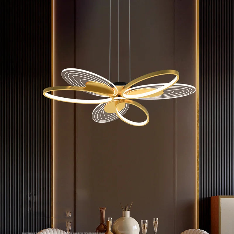 lustre nordique minimaliste led papillon créatif suspendu