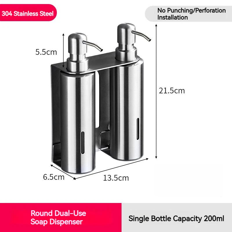 accessoires en acier inoxydable pour distributeurs de savon moderne - vue 11 sur 12