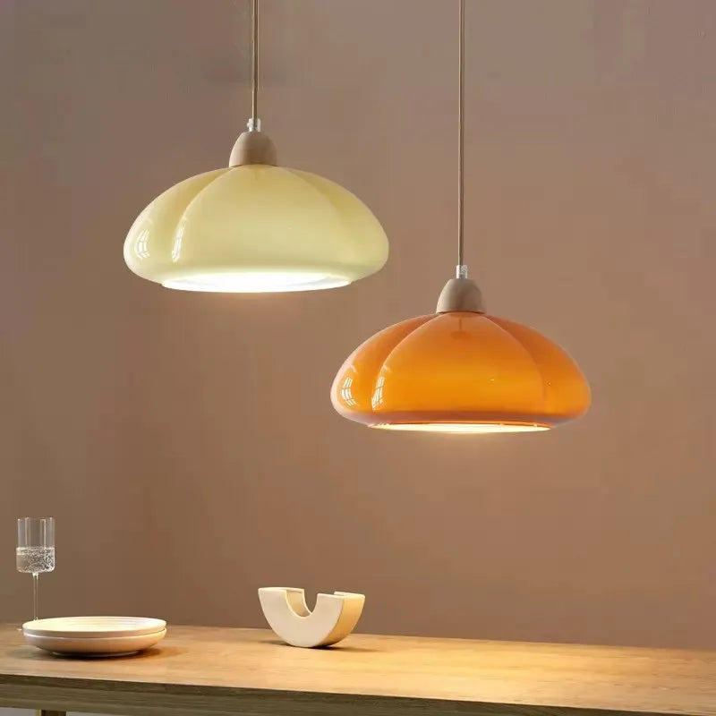 Suspension LED en forme de citrouille - vue 2 sur 9