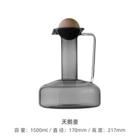 Bouilloire verre nordique 1500ml avec tasses assorties