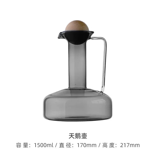 Bouilloire verre nordique 1500ml avec tasses assorties