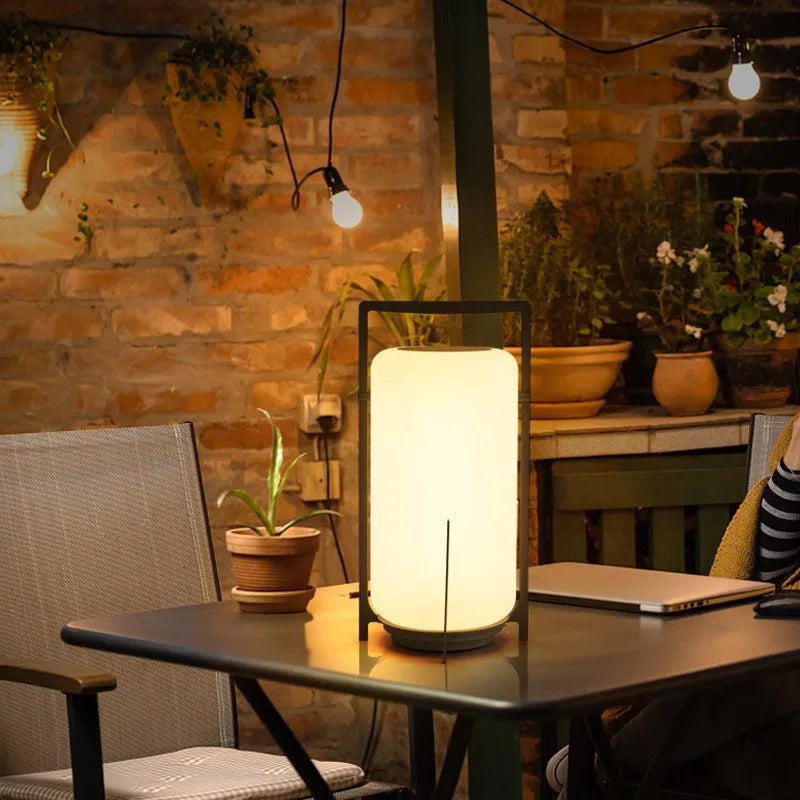 lampe de bureau portable led solaire usb avec télécommande étanche - vue 3 sur 10