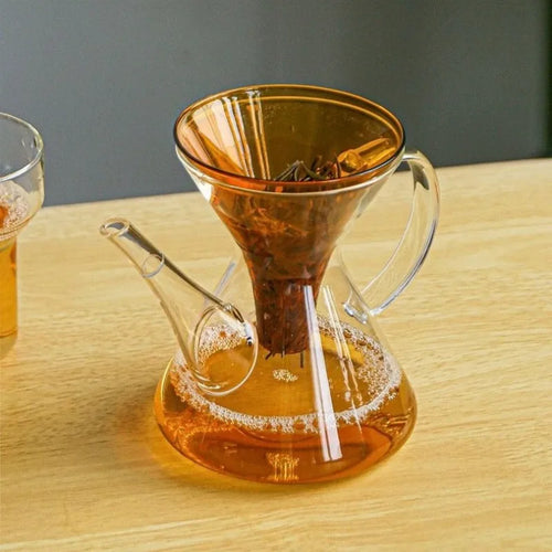 Theiere kung fu verre infusion rapide avec filtre