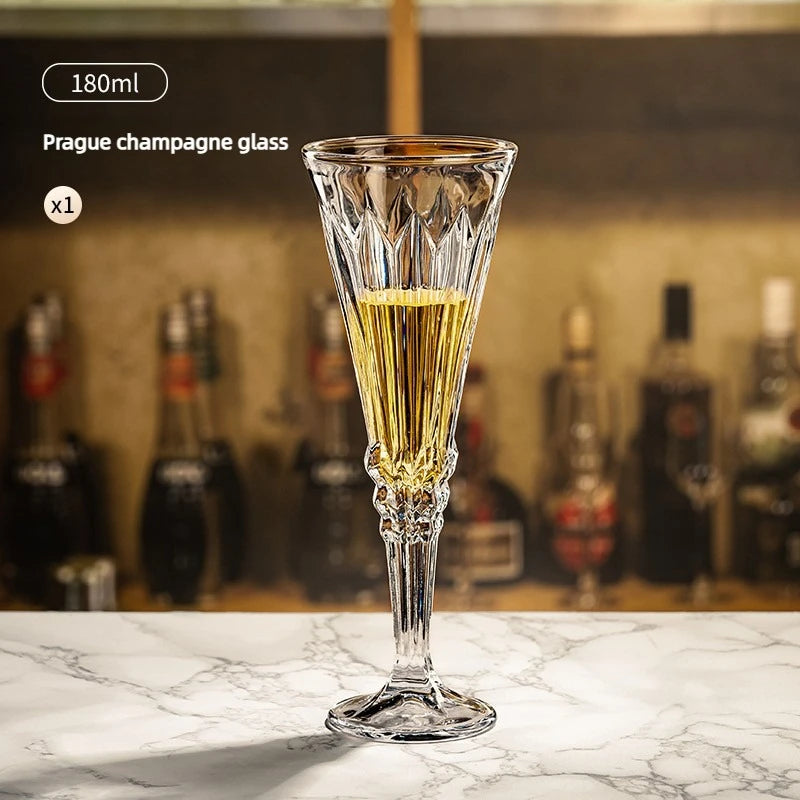 Verre a cocktail retro luxe verre relief elegant