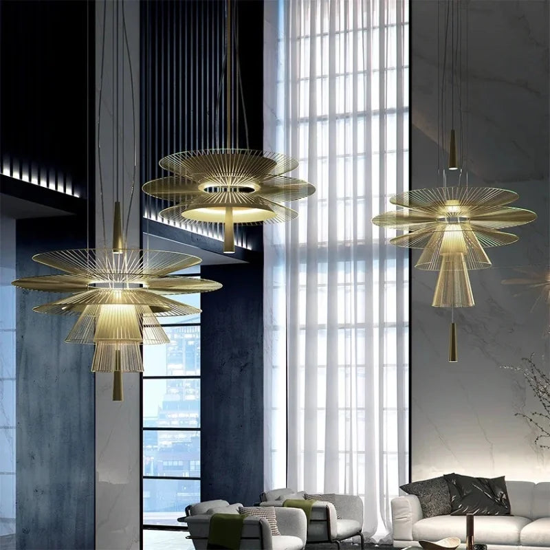 lustre design moderne led minimaliste pour bar alimentaire - vue 3 sur 15