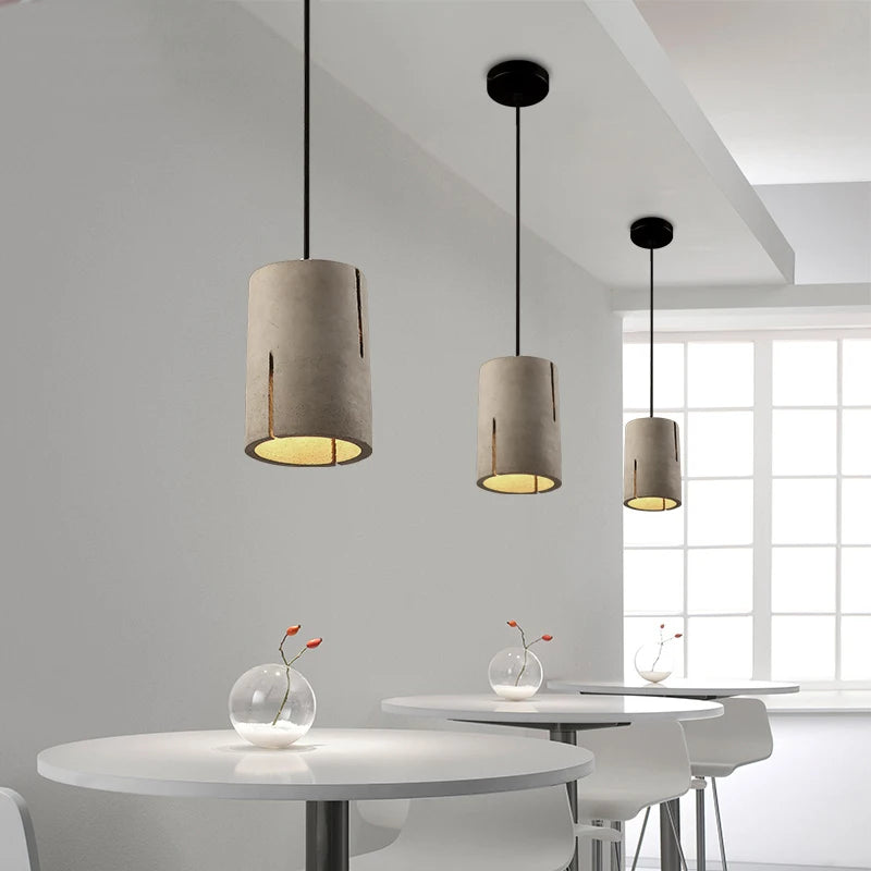 suspension industrielle rétro en ciment pour décoration intérieure - vue 4 sur 9