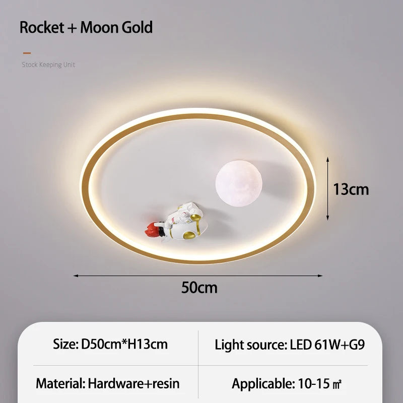 SANDYHA moderne espace planète plafonnier lampe de dessin animé chambre d'enfants Lampa Sufitowa Techo Plafonnier lampara Colgantes Para - vue 7 sur 16