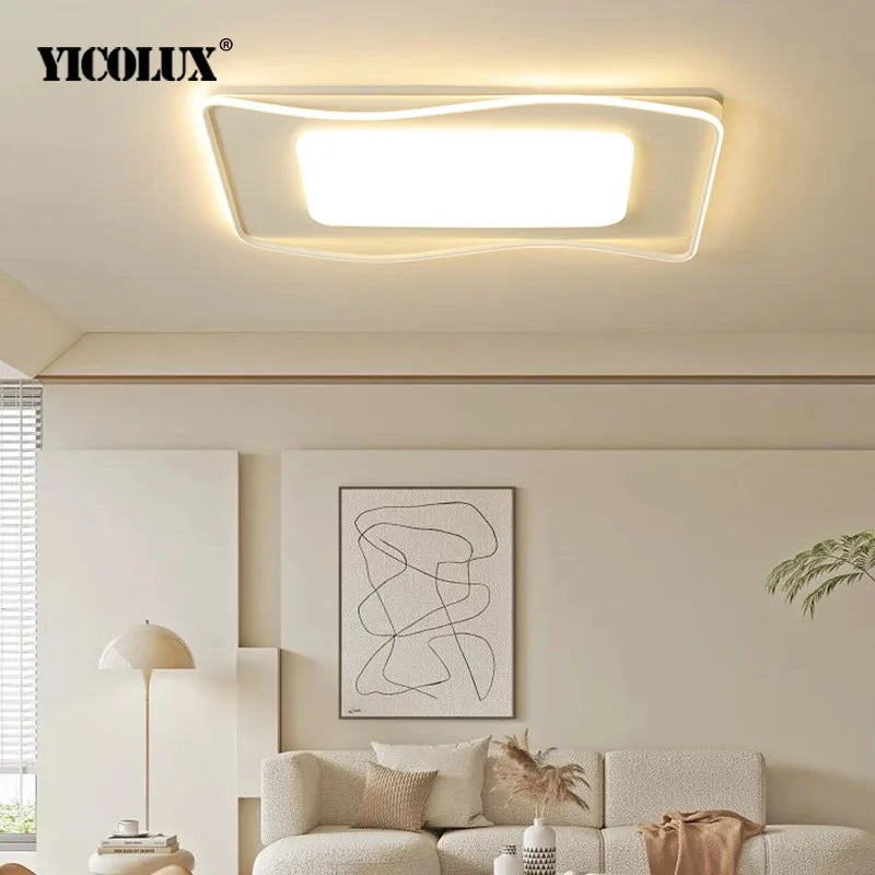lustre led moderne éclairage intérieur lampe circulaire carrée