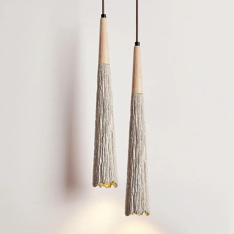 Wabi-sabi Cement Pendant Light Bedroom High Quality Suspension Ceiling Chandelier Living Dining Room Hanging Lamp - vue 2 sur 6