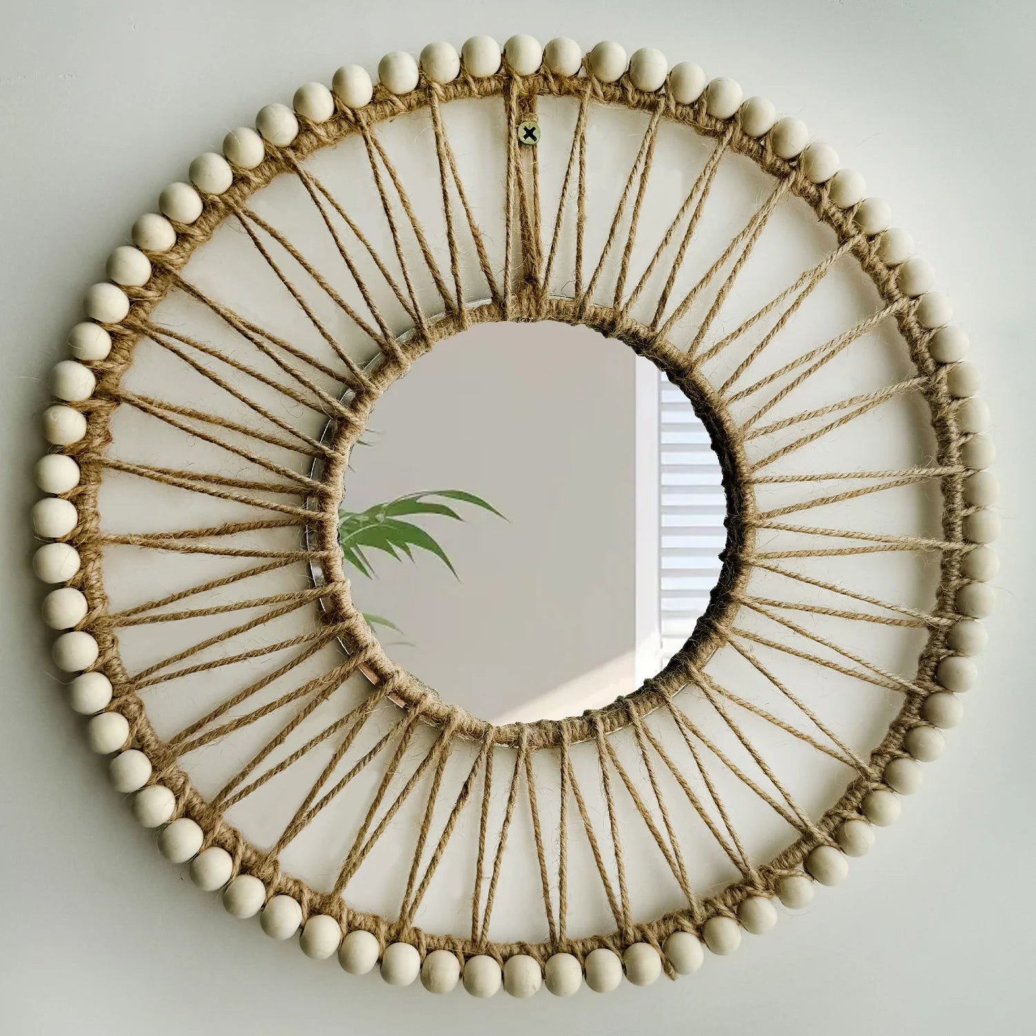 miroir décoratif nordique tissé à la main pour intérieur élégant - vue 8 sur 7