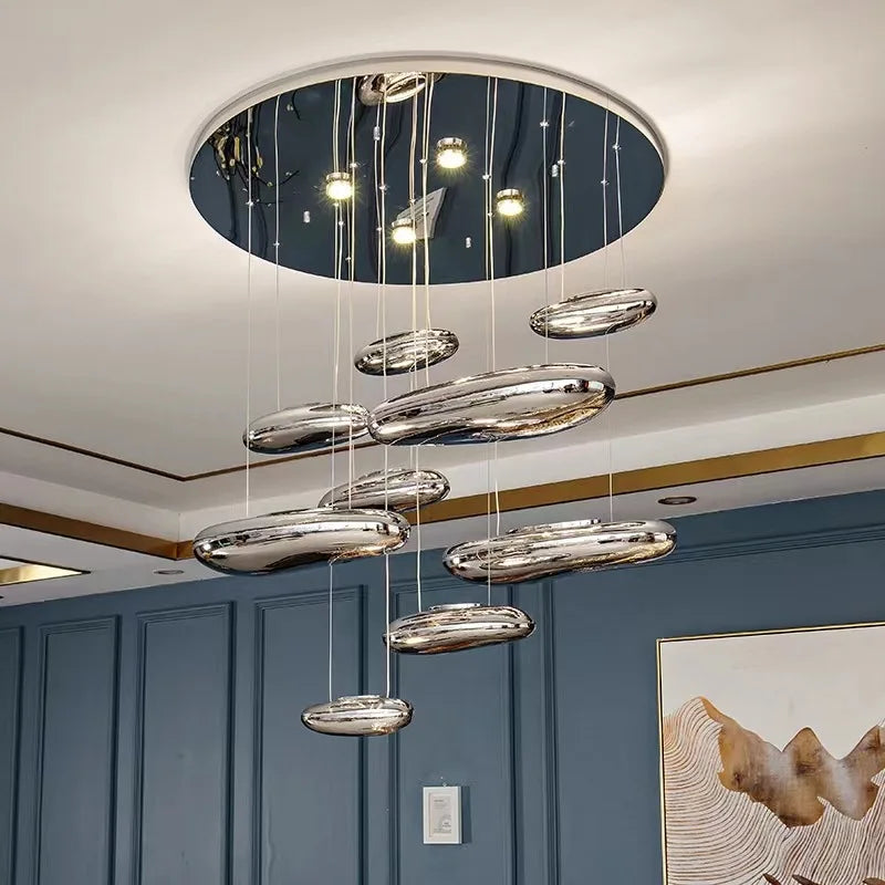 Plafonnier led moderne goutte décoré - vue 6 sur 12