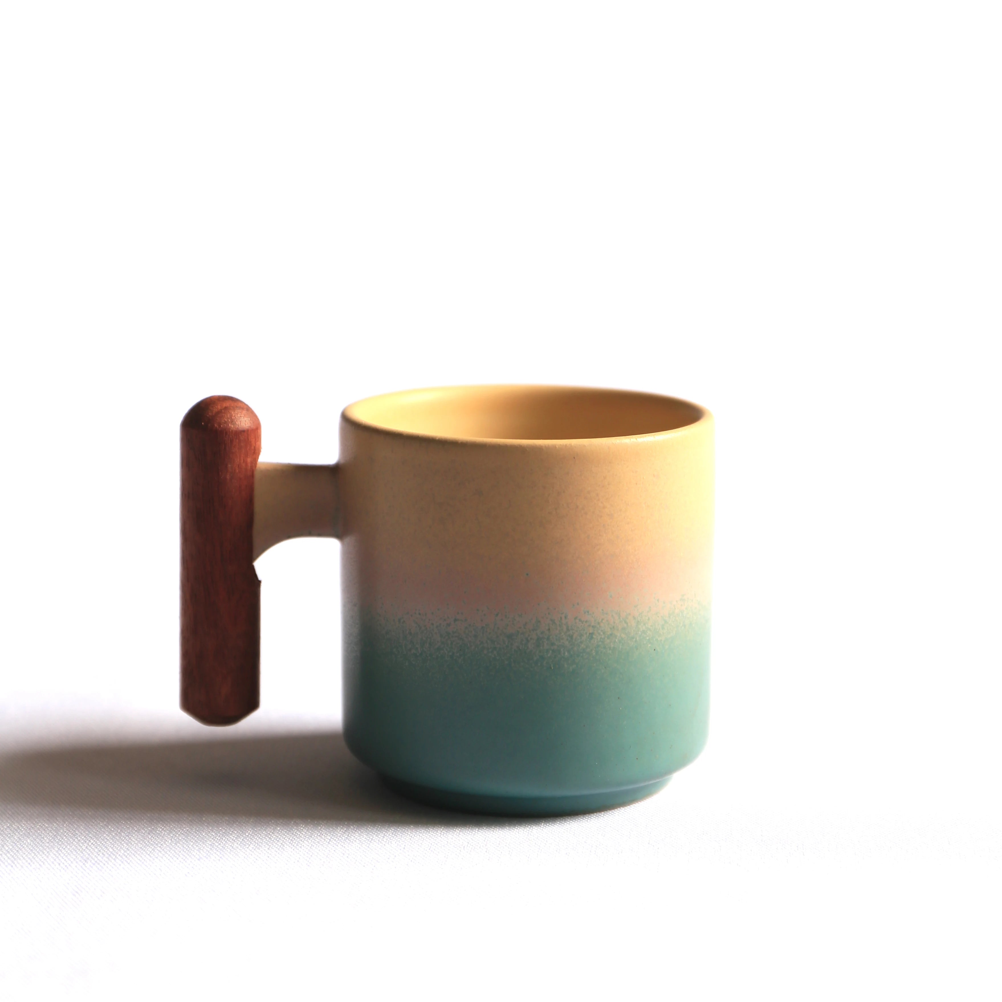 Ensemble tasses expresso bois minimaliste style italien
