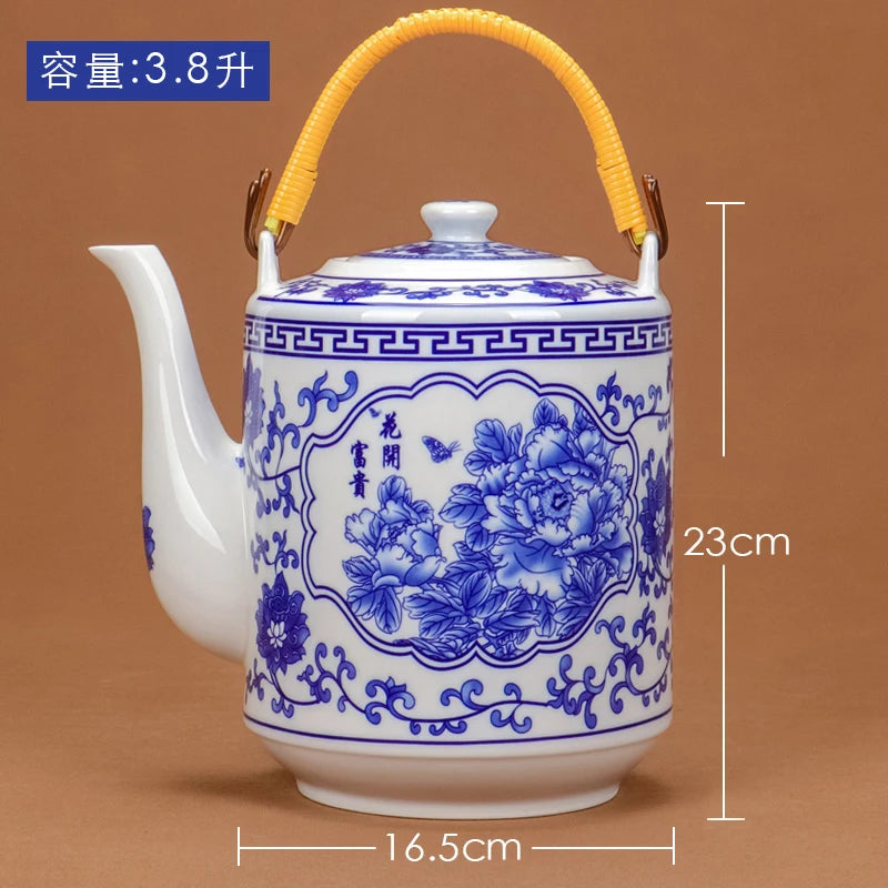 théière céramique jingdezhen grande capacité style chinois anse