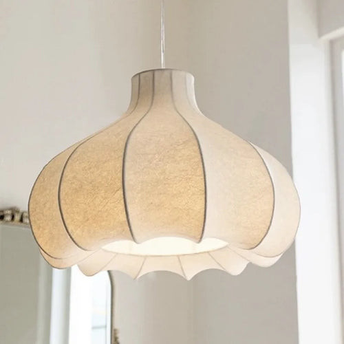 lustre led en soie minimaliste nordique wabi sabi luminaire décoratif d'intérieur