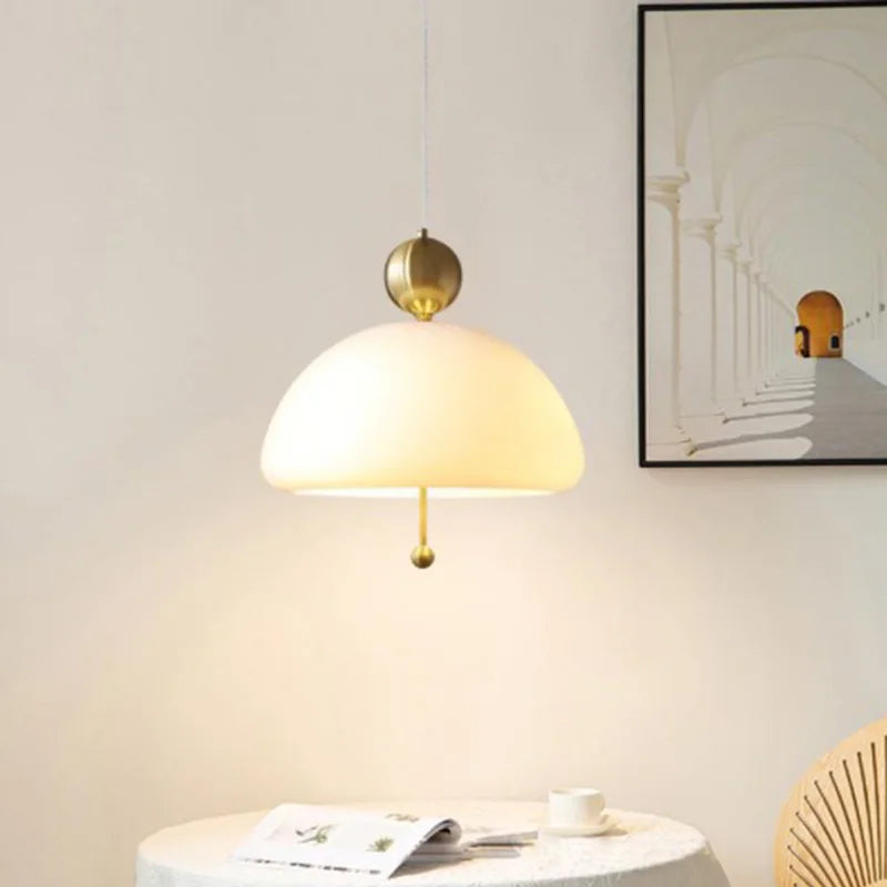 lampe led suspendue nordique en verre champignon luminaire esthétique