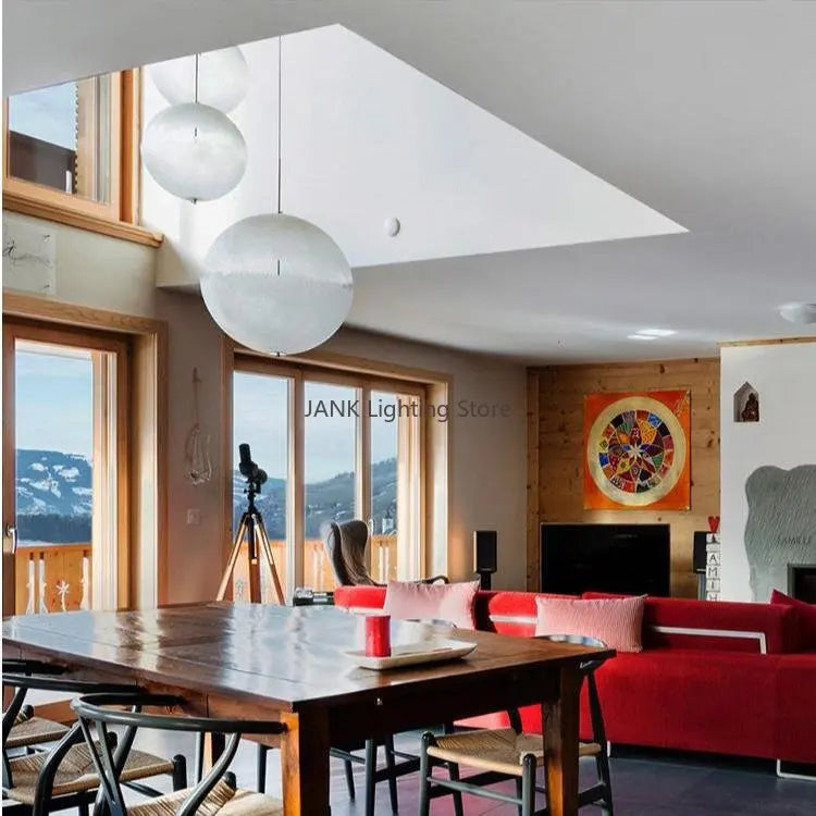 Suspension design italien forme lune éclairage led haut de gamme - vue 11 sur 12