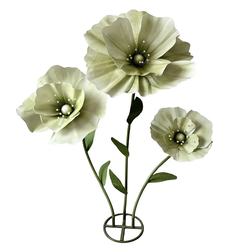 décoration mariage ensemble fleurs artificielles pavot géant pour scène - vue 15 sur 17