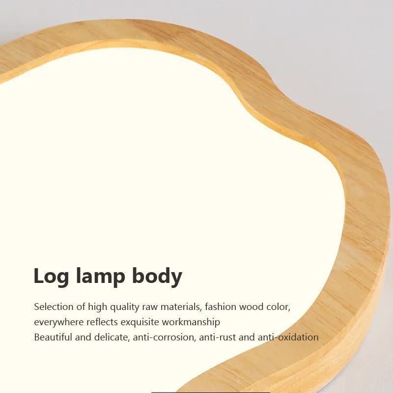 Plafonnier LED en bois au design nordique moderne - vue 9 sur 8