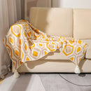 Plaid boheme carreaux a pompons style pastoral salon