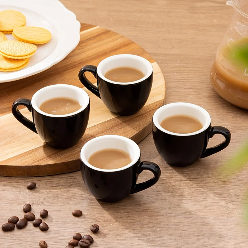 lot de 4 tasses expresso ceramique demitasse anses