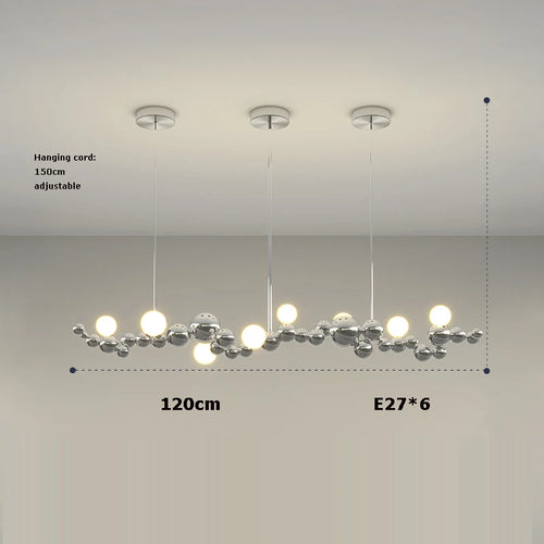 lustre led design moléculaire à intensité variable tendance 2024