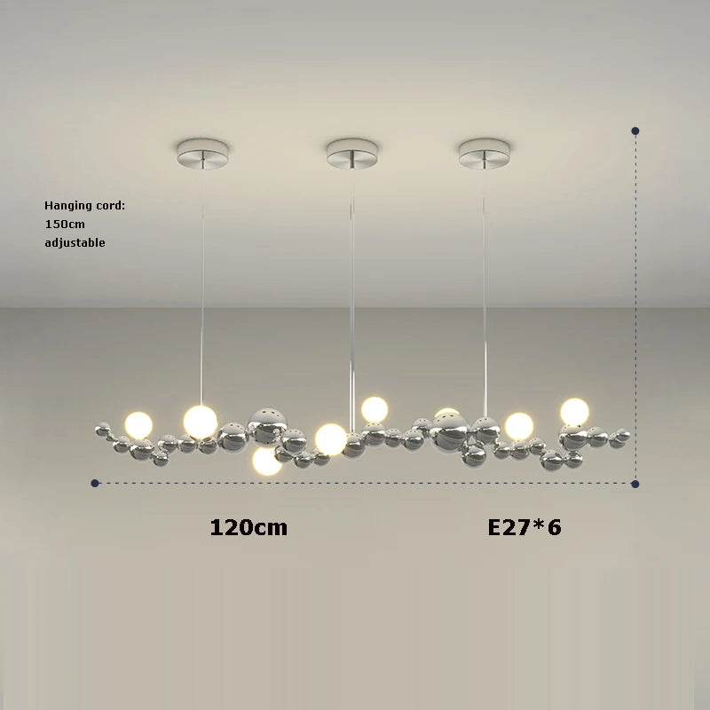 lustre led design moléculaire à intensité variable tendance 2024 - vue 10 sur 16