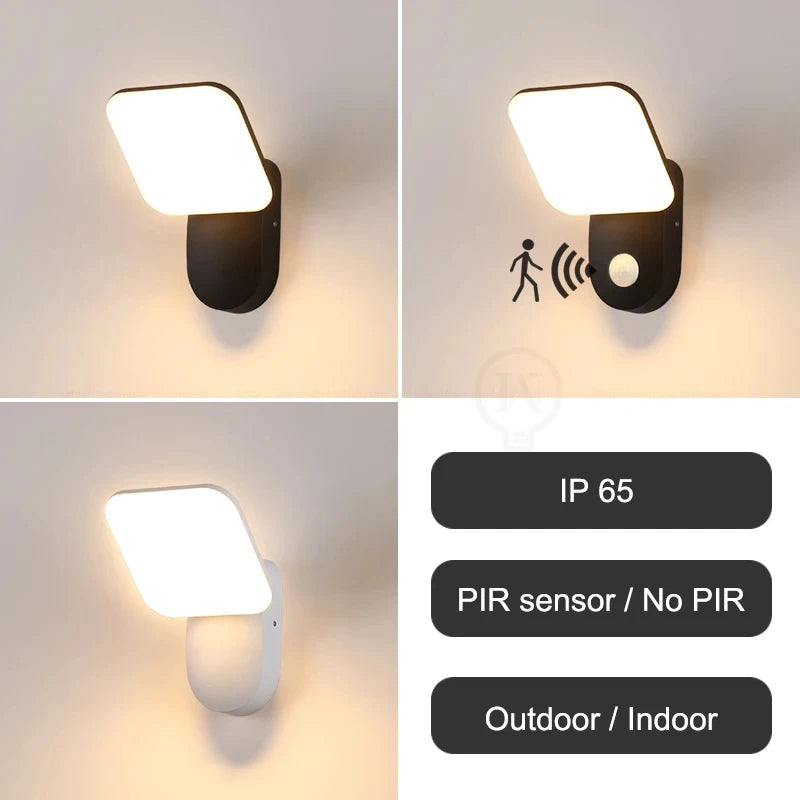 LED Applique Murale À Induction Extérieure IP65 Éclairage Étanche Villa Cour Jardin Décoration Porche Lampe Applique Murale Lampara Pared