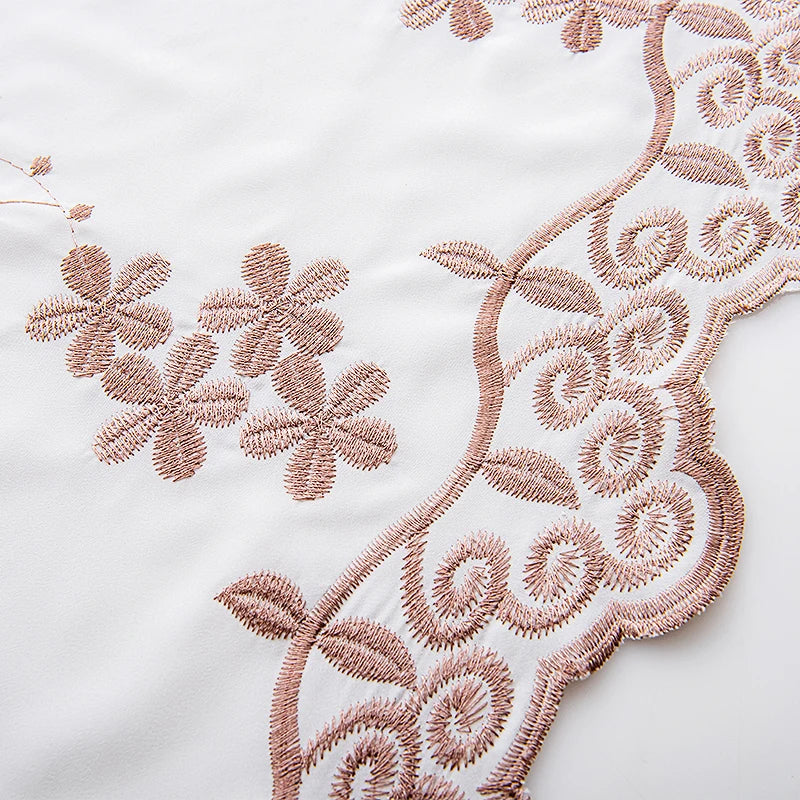 Voilage tulle brodé floral décoratif pour salon cuisine