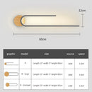 Applique murale LED en bois nordique moderne fer 60CM longue bande gris blanc salon décor appliques chambre étude luminaires pour la maison Lustre