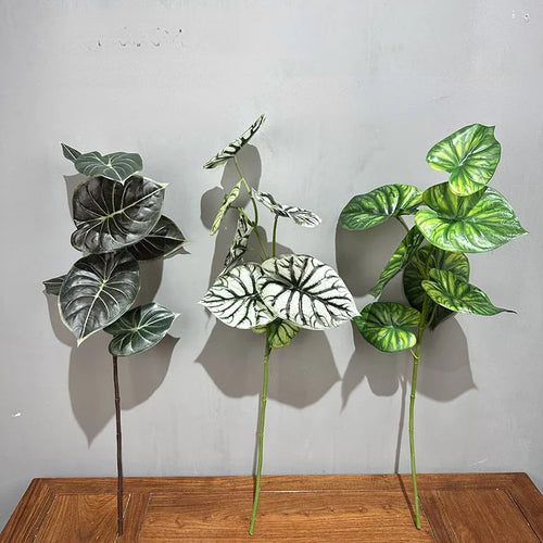 lot de 2 plantes vertes artificielles décoratives en plastique