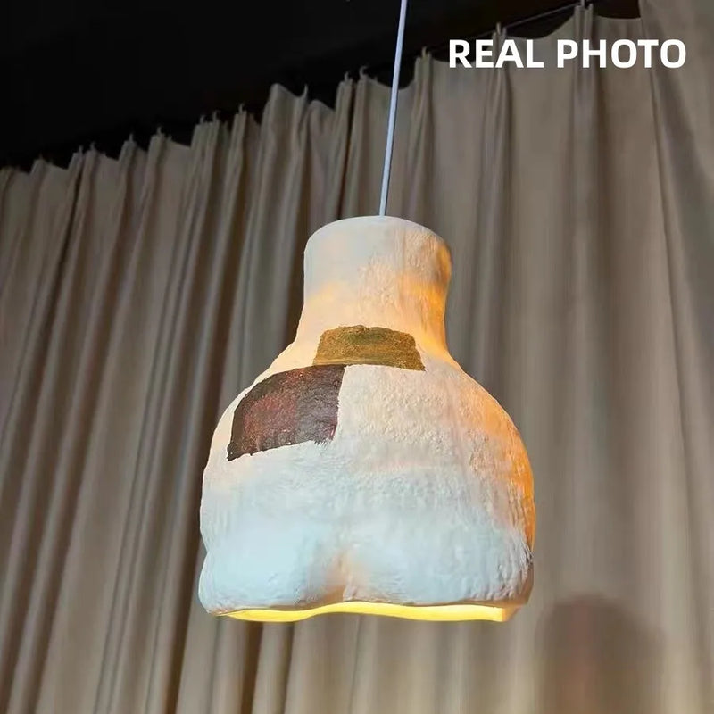 lustre led nordique wabi sabi minimaliste pour bar restaurant famille d'accueil