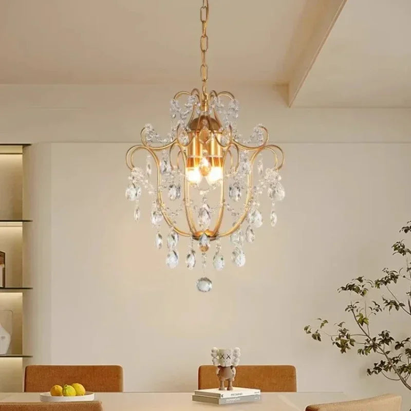 lustre led rétro en cristal pour décoration intérieure élégante - vue 7 sur 8