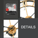 horloge murale rétro en métal creux style 3D avec chiffres romains