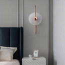 applique murale led ronde en verre et métal pour éclairage d'ambiance