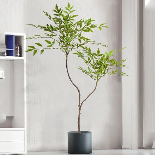 grande plante artificielle en bambou pour décoration intérieure et extérieure