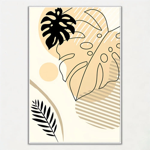 affiche en papier palmier décoration artistique pour intérieur