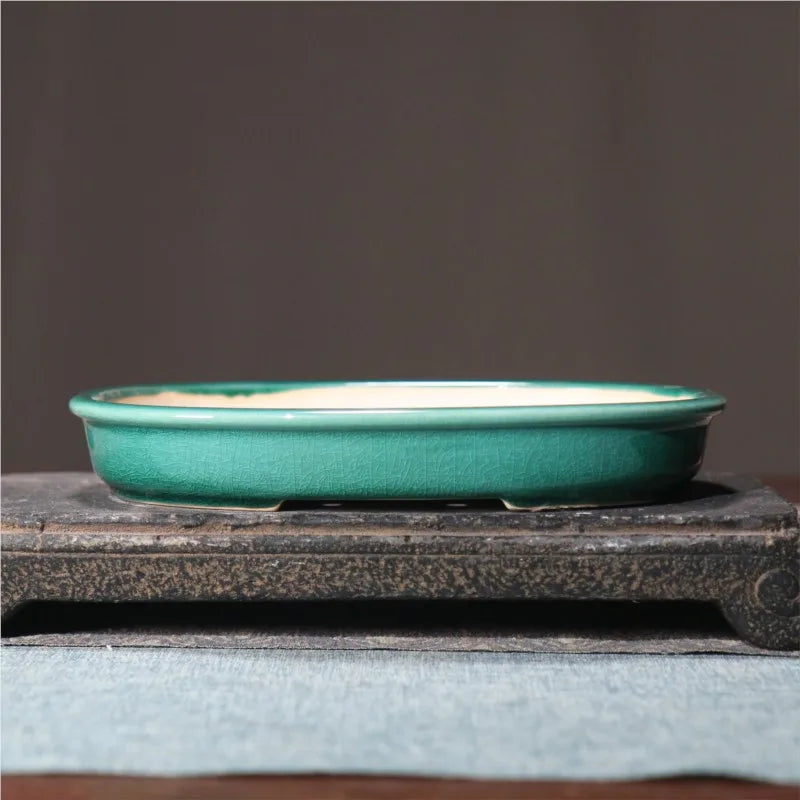 pot de fleurs rond en sable pour bonsaï rétro et succulentes - vue 4 sur 19