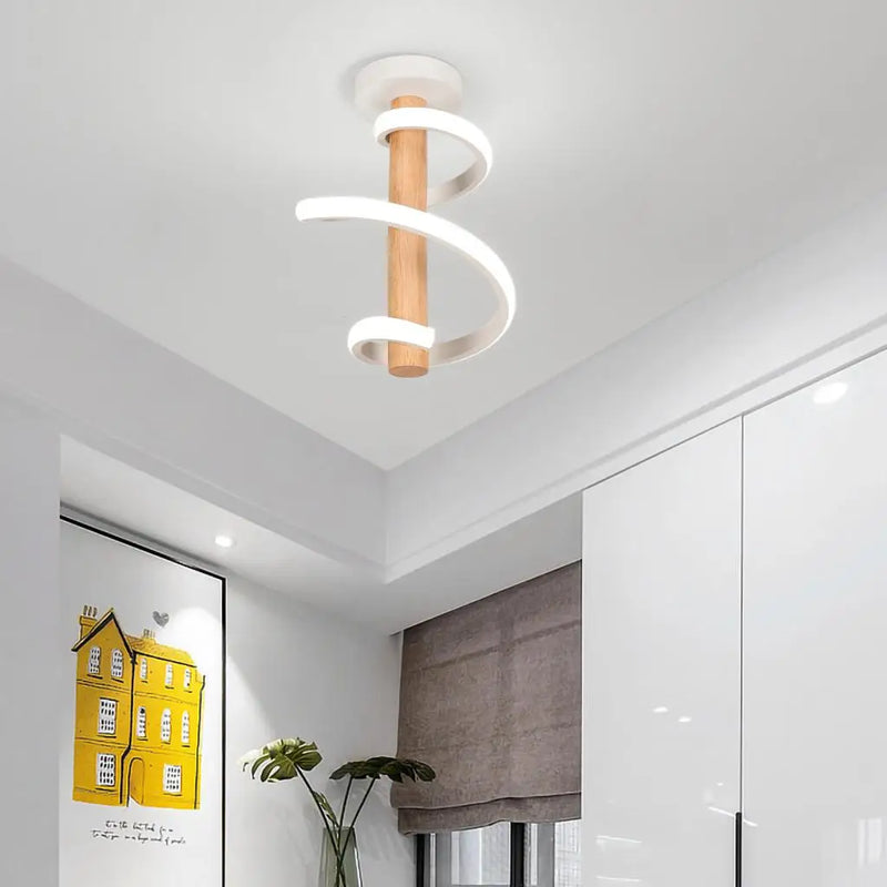 plafonnier led spirale nordique créatif pour intérieur