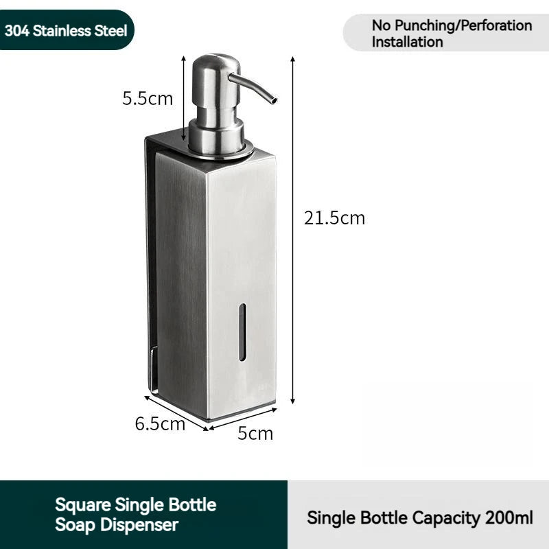 accessoires en acier inoxydable pour distributeurs de savon moderne - vue 12 sur 12