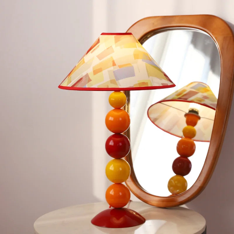 lampe de bureau vintage design nordique avec pierres colorées