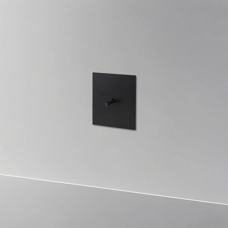 Interrupteur simple switch en acier noir mat