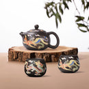 theiere argile dragons phenix gongfu artisanale changeante
